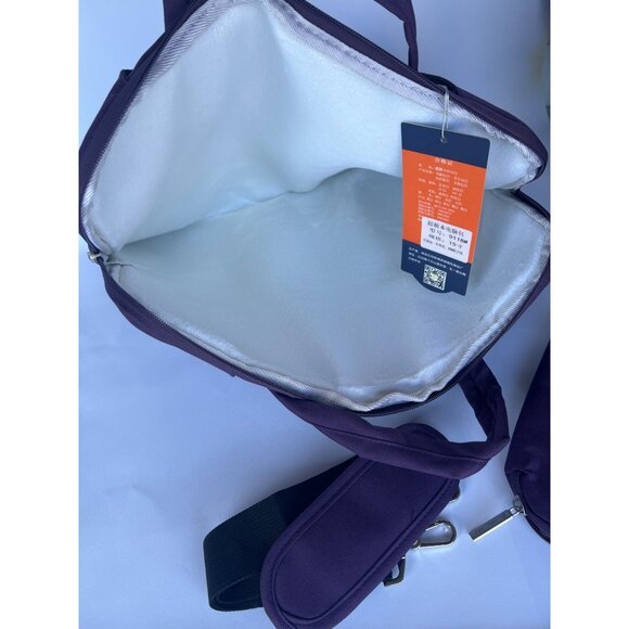 FOPATI Laptop Case Dark Purple Crossbody Laptop Bag - Picture 4 of 11